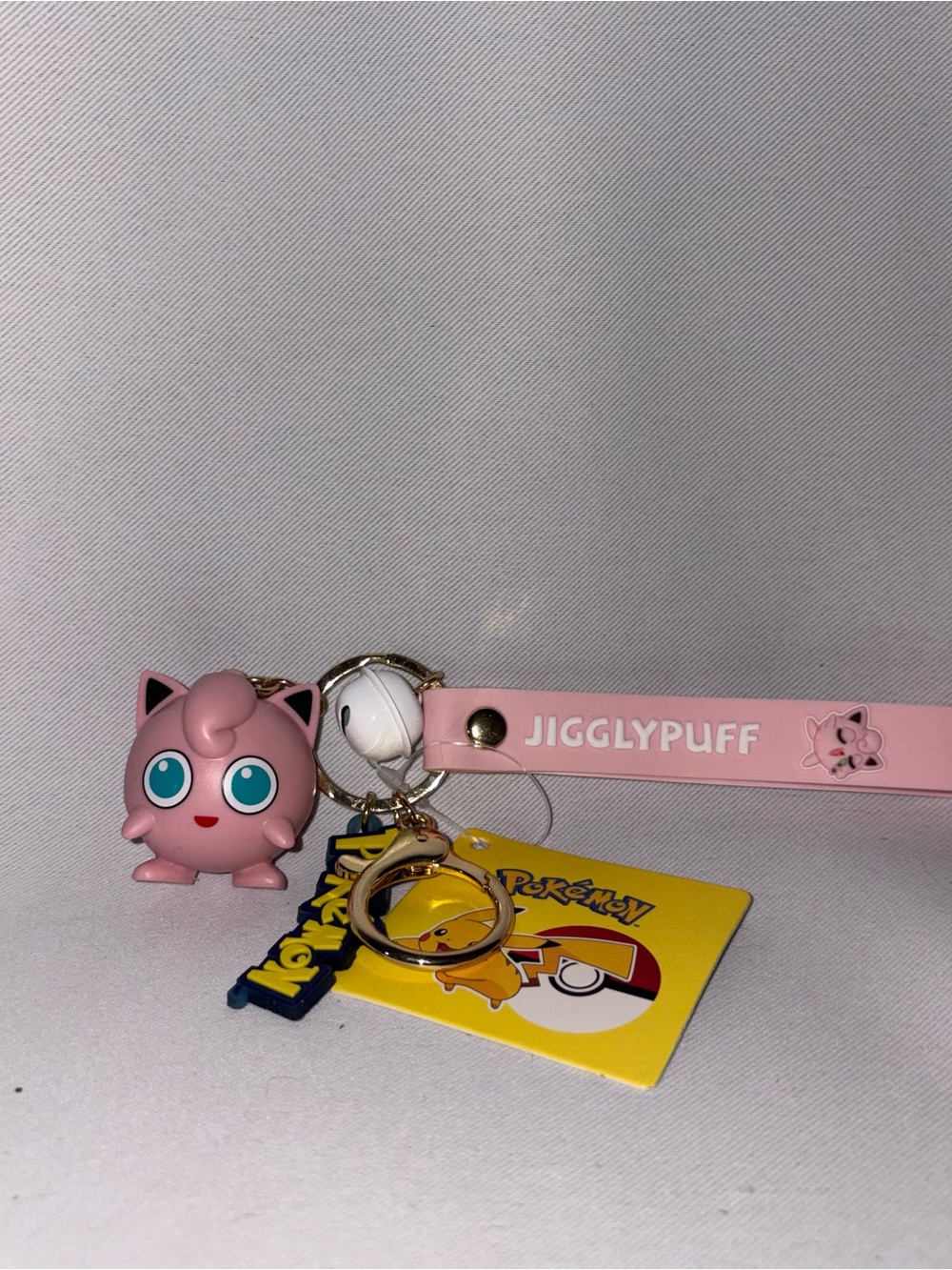 Jigglypuff Pokemon Keychain Wristlet brand new